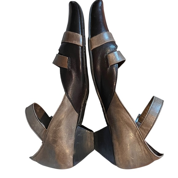 FIDJI Elegant Two-Tone Women's Mary Jane-Style Kitten Heel Shoes women’s size 7 - Picture 3 of 7